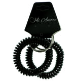 Set Of Two Coil-Bracelet-Keychain Black Color  #306