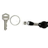 Black & Silver-Tone Colored Fabric Lanyard-Keychain #23