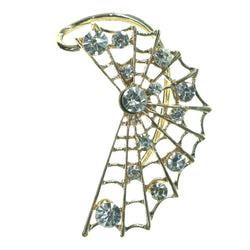 Ear Cuff Stud-Earrings With Crystal Accents  Gold-Tone Color #LQE1171