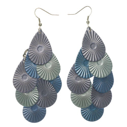 Blue & Multi Colored Metal Dangle-Earrings #LQE1191