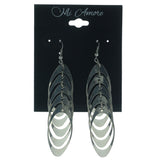 Silver-Tone Metal Dangle-Earrings #LQE1206