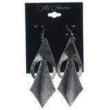 Silver-Tone Metal Dangle-Earrings #LQE1207