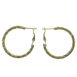 Gold-Tone Metal Hoop-Earrings #LQE1222