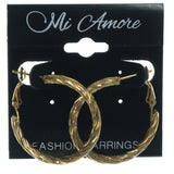 Gold-Tone Metal Hoop-Earrings #LQE1222