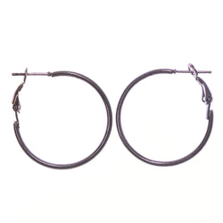 Purple Metal Hoop-Earrings #LQE1243