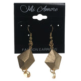 Gold-Tone Metal Dangle-Earrings With Crystal Accents #LQE1261