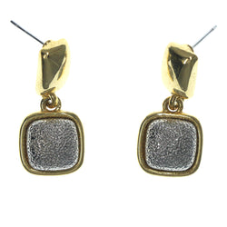 Gold-Tone & Silver-Tone Colored Metal Dangle-Earrings #LQE1271