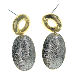 Silver-Tone & Gold-Tone Colored Metal Dangle-Earrings #LQE1274