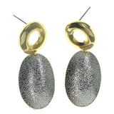 Silver-Tone & Gold-Tone Colored Metal Dangle-Earrings #LQE1274