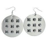 Spike Dangle-Earrings Silver-Tone Color  #LQE1300