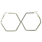 Silver-Tone & Gold-Tone Colored Metal Hoop-Earrings #LQE1305