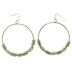 Gold-Tone Metal Hoop-Earrings #LQE1307