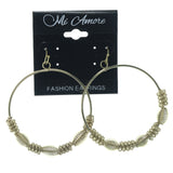 Gold-Tone Metal Hoop-Earrings #LQE1307