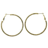 Gold-Tone Metal Hoop-Earrings #LQE1326