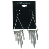 Silver-Tone Metal Dangle-Earrings #LQE1335