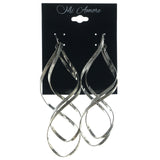 Silver-Tone Metal Dangle-Earrings #LQE1345