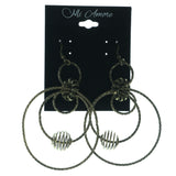 Gold-Tone Metal Dangle-Earrings With Bead Accents #LQE1346