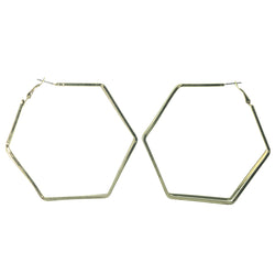 Gold-Tone & Multi Colored Metal Hoop-Earrings #LQE1353