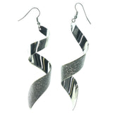 Silver-Tone Metal Dangle-Earrings #LQE1355