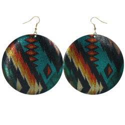 Colorful & Gold-Tone Colored Metal Dangle-Earrings #LQE1411