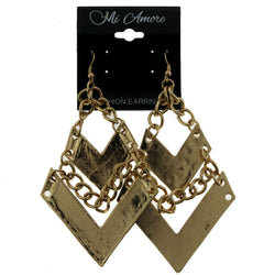 Gold-Tone Metal Dangle-Earrings #LQE142