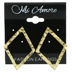 Gold-Tone Metal Stud-Earrings #LQE146
