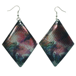 Galaxy Universe Dangle-Earrings Colorful & Silver-Tone Colored #LQE1527