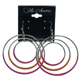 Silver-Tone & Multi Colored Metal Dangle-Earrings #LQE1528