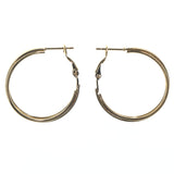 Gold-Tone Metal Hoop-Earrings #LQE1549