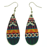 Gold-Tone & Multi Colored Metal Dangle-Earrings #LQE1550