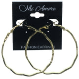 Gold-Tone Metal Hoop-Earrings #LQE1573