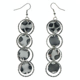 Silver-Tone Metal Dangle-Earrings #LQE1584