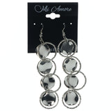 Silver-Tone Metal Dangle-Earrings #LQE1584