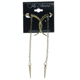 Gold-Tone Metal Drop-Dangle-Earrings #LQE1598