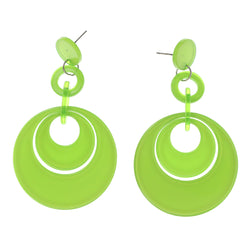 Green Acrylic Drop-Dangle-Earrings #LQE1617