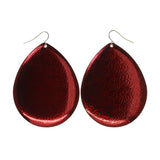 Red Metal Dangle-Earrings #LQE1846