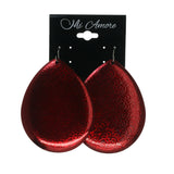 Red Metal Dangle-Earrings #LQE1846