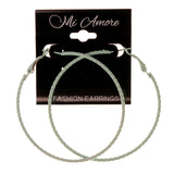 Green Metal Hoop-Earrings #LQE2209