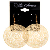 Gold-Tone Metal Dangle-Earrings #LQE2916