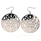 Silver-Tone Metal Dangle-Earrings #LQE2921