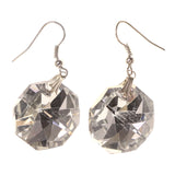 Silver-Tone Metal Dangle-Earrings With Crystal Accents #LQE2929