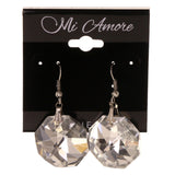 Silver-Tone Metal Dangle-Earrings With Crystal Accents #LQE2929