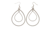 Silver-Tone Metal Dangle-Earrings #LQE2936