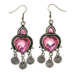 Colorful  Heart Dangle-Earrings #LQE2944