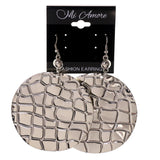 Silver-Tone Metal Dangle-Earrings #LQE2947