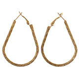 Gold-Tone Metal Hoop-Earrings #LQE2963