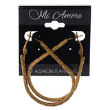 Gold-Tone Metal Hoop-Earrings #LQE2963