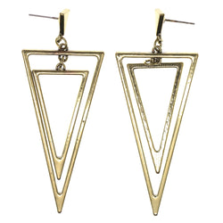 Gold-Tone Metal Drop-Dangle-Earrings #LQE2966