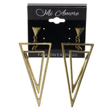 Gold-Tone Metal Drop-Dangle-Earrings #LQE2966