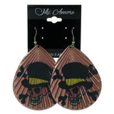 Colorful  Skull Crossbones Top hat Dangle-Earrings #LQE2970